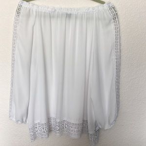 Zac & Rachel Boho Off-the-Shoulder Top - Sz L